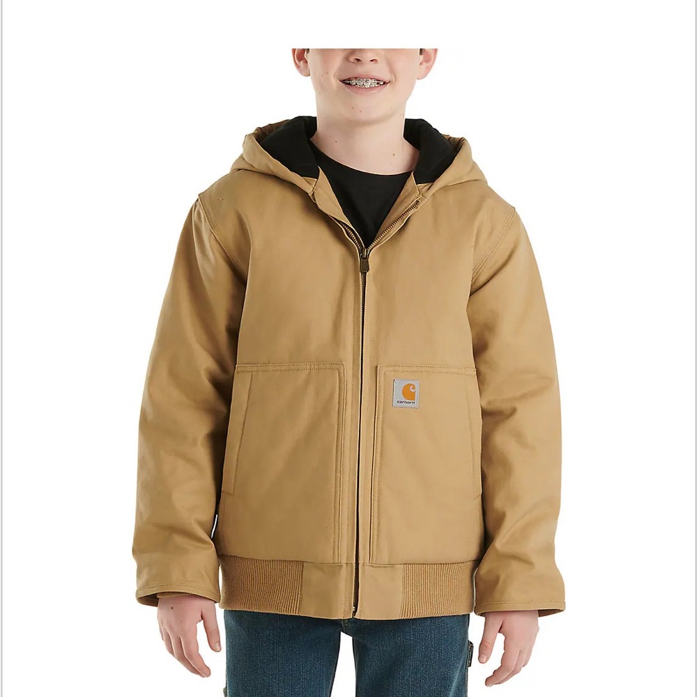 Carhartt Boys flannel lined coat youth XS (6)